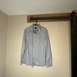 CPO Provisions Shipmen Supply Shirt Button Up Long Sleeve Blue White Men Large